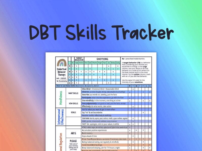 Ultimate DBT Skills Toolkit: Mega Bundle of Therapy Worksheets, CounsellingResources, and Mental Health Printables,DBT Workbook, Flash Cards - Image 6